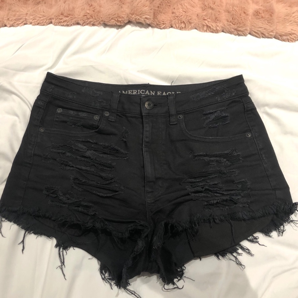 American eagle black vintage hi-rise shorts